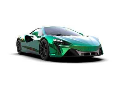 3D çizim, illüstrasyon. modern spor araba beyaz arka planda izole.   