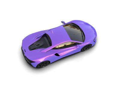 3D çizim, illüstrasyon. modern spor araba beyaz arka planda izole.   
