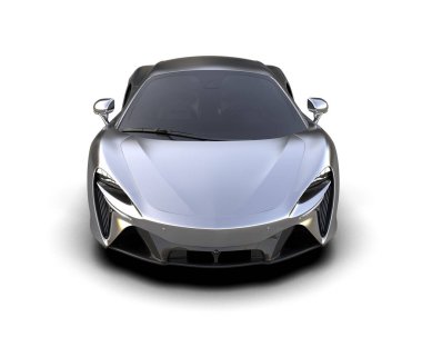 3D çizim, illüstrasyon. modern spor araba beyaz arka planda izole.   