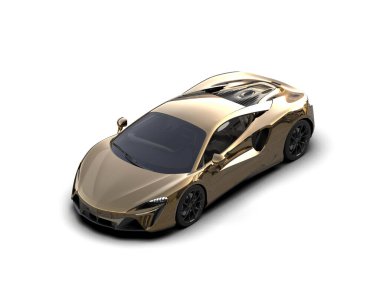 3D çizim, illüstrasyon. modern spor araba beyaz arka planda izole.   