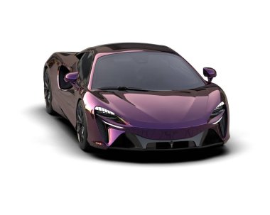 3D çizim, illüstrasyon. modern spor araba beyaz arka planda izole.   