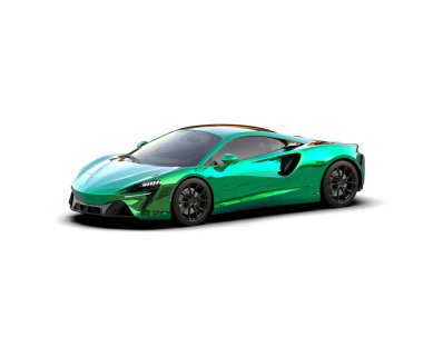 3D çizim, illüstrasyon. modern spor araba beyaz arka planda izole.   