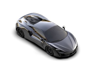 3D çizim, illüstrasyon. modern spor araba beyaz arka planda izole.   