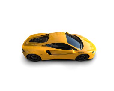 3D çizim, illüstrasyon. modern spor araba beyaz arka planda izole.   