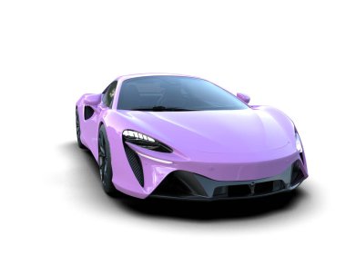 3D çizim, illüstrasyon. modern spor araba beyaz arka planda izole.   