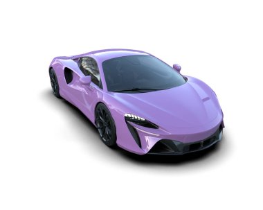 3D çizim, illüstrasyon. modern spor araba beyaz arka planda izole.   