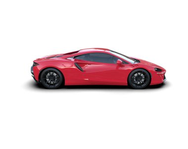 3D görüntüleme. modern spor araba beyaz arka planda izole.  