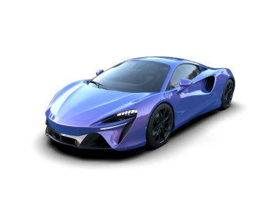 3D görüntüleme. modern spor araba beyaz arka planda izole.  