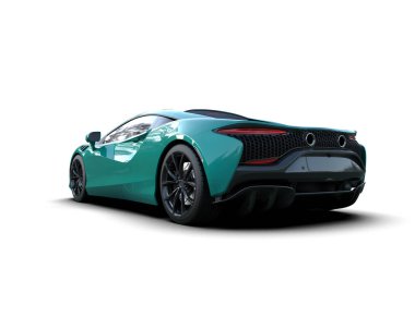 3D görüntüleme. modern spor araba beyaz arka planda izole.  
