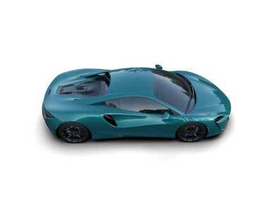 3D görüntüleme. modern spor araba beyaz arka planda izole.  