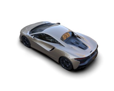 3D görüntüleme. modern spor araba beyaz arka planda izole.  
