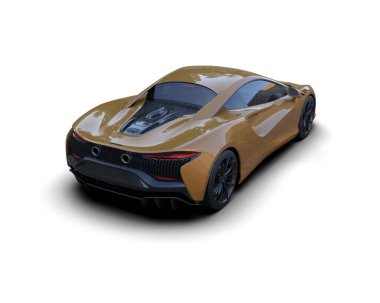 3D görüntüleme. modern spor araba beyaz arka planda izole.  