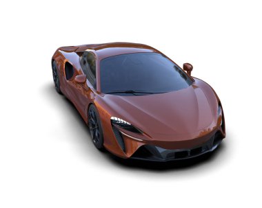 3D görüntüleme. modern spor araba beyaz arka planda izole.  