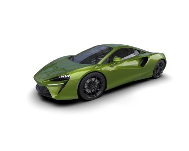 3D görüntüleme. modern spor araba beyaz arka planda izole.  