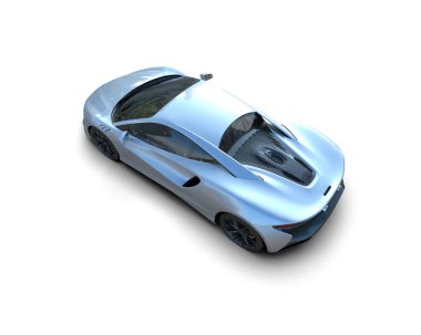 3D görüntüleme. modern spor araba beyaz arka planda izole.  