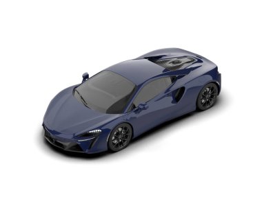Modern spor araba beyaz arka planda izole edilmiş. 3d oluşturma  