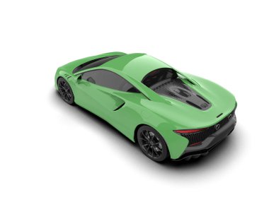 Modern spor araba beyaz arka planda izole edilmiş. 3d oluşturma  