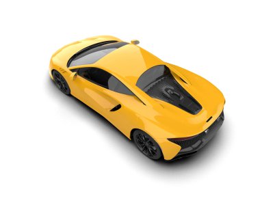 Modern spor araba beyaz arka planda izole edilmiş. 3d oluşturma  