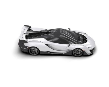 Modern spor araba beyaz arka planda izole edilmiş. 3d oluşturma  
