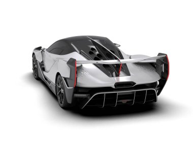 Modern spor araba beyaz arka planda izole edilmiş. 3d oluşturma  