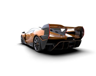 Beyaz zemin üzerinde izole edilmiş 3D resimleme spor araba