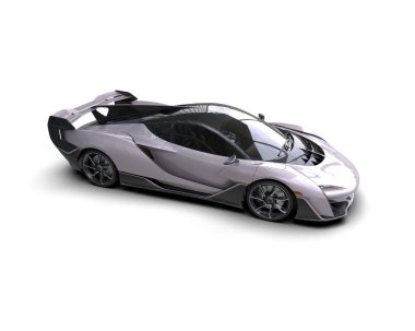 Modern spor araba beyaz arka planda izole edilmiş. 3d oluşturma 