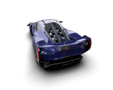 Modern spor araba beyaz arka planda izole edilmiş. 3d oluşturma 