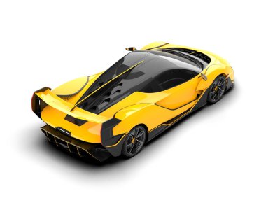 Modern spor araba beyaz arka planda izole edilmiş. 3d oluşturma 