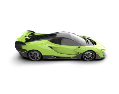 Modern spor araba beyaz arka planda izole edilmiş. 3d oluşturma 