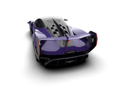 Modern spor araba beyaz arka planda izole edilmiş. 3d oluşturma 