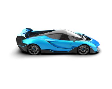 Modern spor araba beyaz arka planda izole edilmiş. 3d oluşturma 