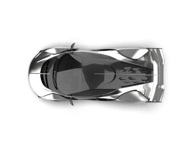 Modern spor araba beyaz arka planda izole edilmiş. 3d oluşturma 