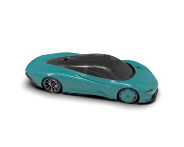 mavi spor araba - 3D görüntüleme