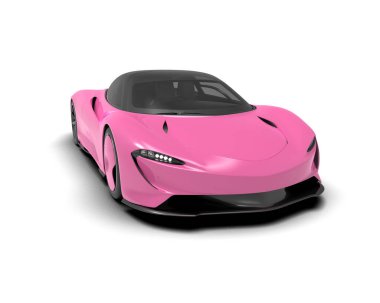 Stüdyo ortamında daha az genel bir konsept arabanın 3 boyutlu çizimi