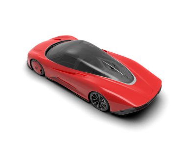 kırmızı spor araba - 3D render