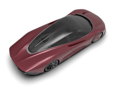 Modern spor araba - 3D illüstrasyon