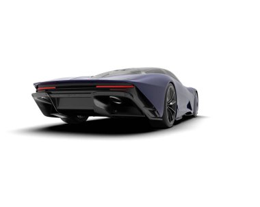 siyah modern spor araba - 3D render