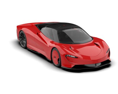 Stüdyo ortamında daha az genel bir konsept arabanın 3 boyutlu çizimi