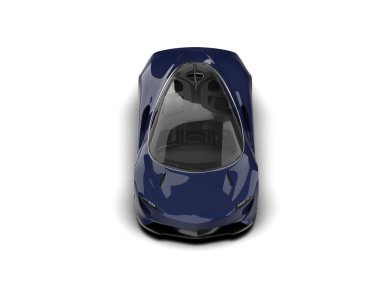 koyu mavi süper modern araba.