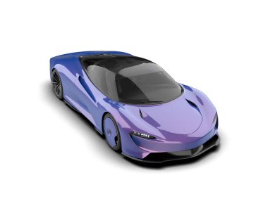 3D görüntüleme, modern spor araba beyaz arka planda izole edildi 