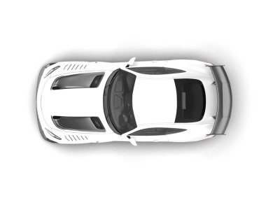 3D görüntüleme, modern spor araba beyaz arka planda izole edildi 