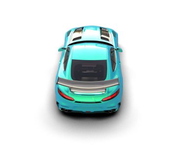 3D görüntüleme, modern spor araba beyaz arka planda izole edildi 