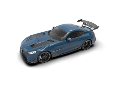 3D görüntüleme, modern spor araba beyaz arka planda izole edildi 