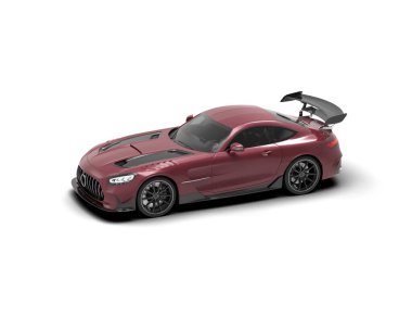 3D görüntüleme, modern spor araba beyaz arka planda izole edildi 