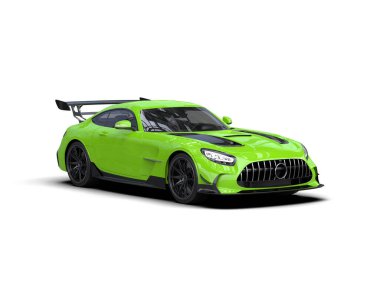 3D görüntüleme, modern spor araba beyaz arka planda izole edildi 