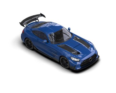 3D görüntüleme, modern spor araba beyaz arka planda izole edildi 