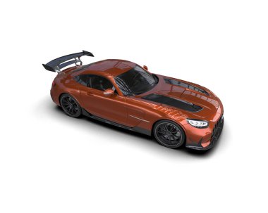 3D görüntüleme, modern spor araba beyaz arka planda izole edildi 