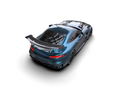 3D görüntüleme, modern spor araba beyaz arka planda izole edildi 