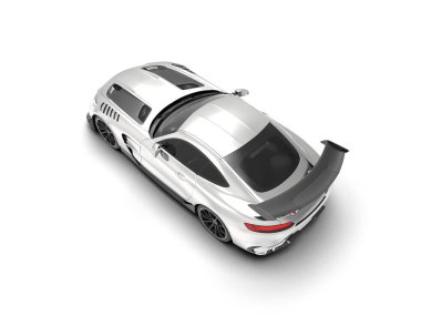 3D görüntüleme, modern spor araba beyaz arka planda izole edildi 