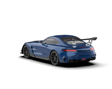 3D görüntüleme, modern spor araba beyaz arka planda izole edildi 